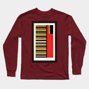 Abstract Modern: Red Gold Black Long Sleeve T-Shirt